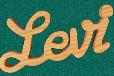 Namen aus Holz Name aus Holz in elegantem Design